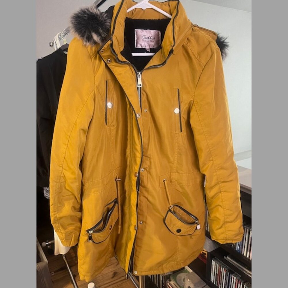 Snobbish Collection Winter Coat with Fur Hood Size XL